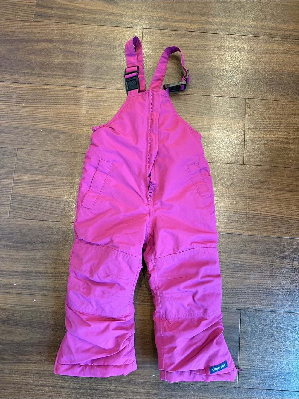 Lands End Size 3 Toddler Pink Snow Bib Overalls